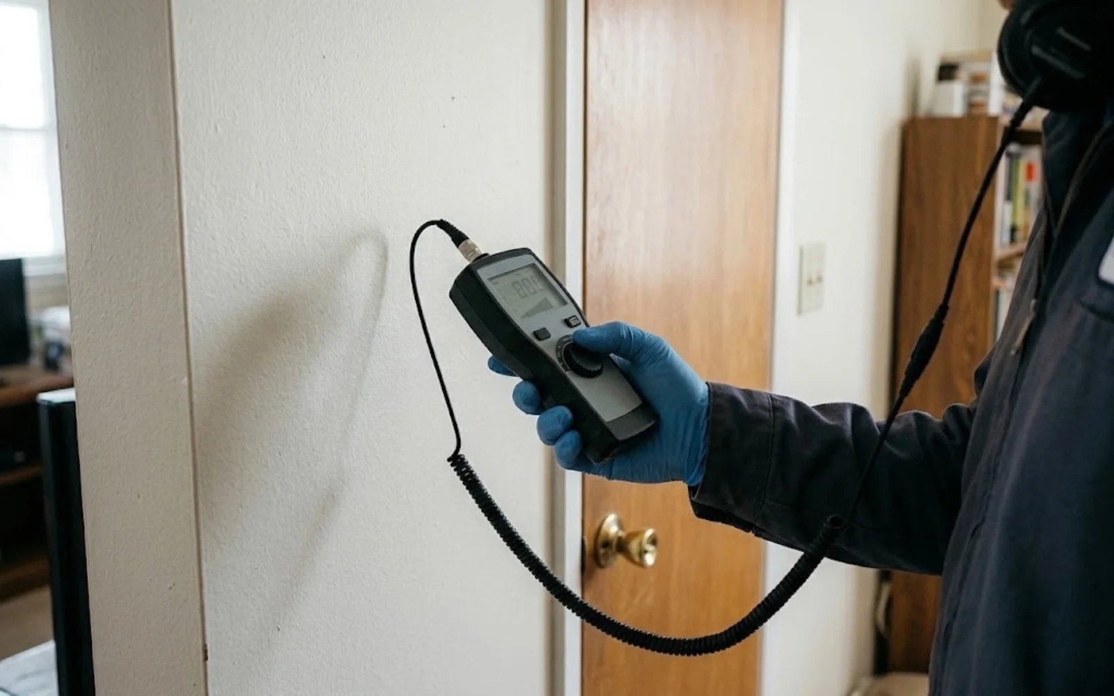 Acoustic leak detection equipment used by a Clearwater plumber